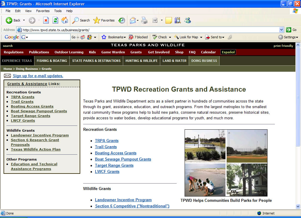 TPWD Grants Program